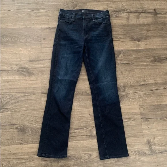 Mother Mid Rise Dazzler Ankle in Now Or Never Stretch Crop Jeans Size 28